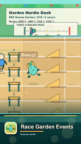 Nonsense Garden Google Play screenshot showing a garden hurdle race event